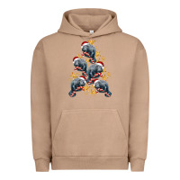 Pigment Burro Christmas Tree With Manatee Urban Hoodie - LillyAllenDesigns