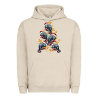 Pigment French Oak Christmas Tree With Manatee Urban Hoodie - LillyAllenDesigns