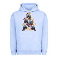 Pigment Grape Ice Christmas Tree With Manatee Urban Hoodie - LillyAllenDesigns
