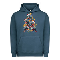 Pigment Midnight Navy Christmas Tree With Manatee Urban Hoodie - LillyAllenDesigns