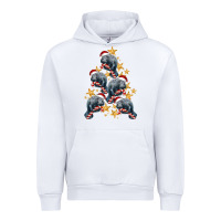 White Christmas Tree With Manatee Urban Hoodie - LillyAllenDesigns