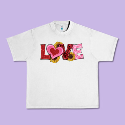 Valentine's Day Love Sunflowers Urban Heavy Tee Designed By Ranaportraitstore