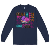 Navy gigi gigi with knitting Long Sleeve Tee - AdoDesignShop
