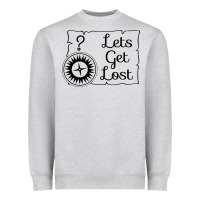 Heather Grey lets get lost Heavyweight Sweatshirt - Unal Design