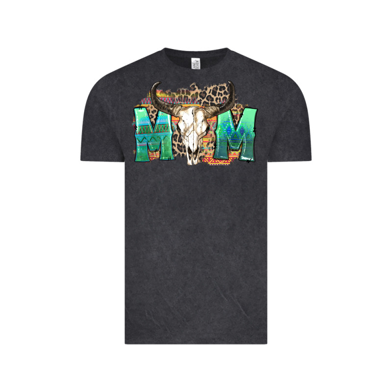 Mom With Bull Skull Vintage Tee by Zillion Design Studio | Teevron