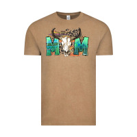 Vintage Coffee mom with bull skull Vintage Tee - Zillion Design Studio