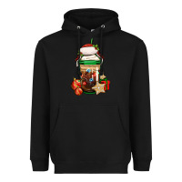 Black Christmas vacation trapper hat coffee cup Heavyweight Hoodie - Jasminsmagicworld