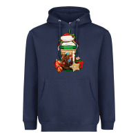 Navy Christmas vacation trapper hat coffee cup Heavyweight Hoodie - Jasminsmagicworld