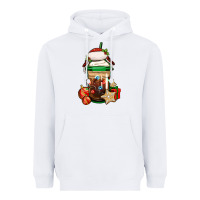 White Christmas vacation trapper hat coffee cup Heavyweight Hoodie - Jasminsmagicworld