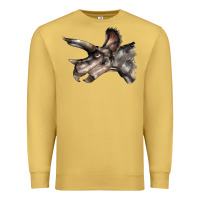 Antique Gold Triceratops Horridus Face Premium Sweatshirt - LillyAllenDesigns