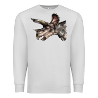 Dove Grey Triceratops Horridus Face Premium Sweatshirt - LillyAllenDesigns