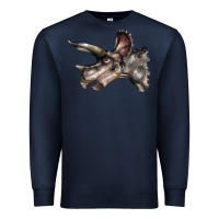 Navy Triceratops Horridus Face Premium Sweatshirt - LillyAllenDesigns