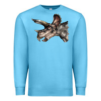 Ocean Blue Triceratops Horridus Face Premium Sweatshirt - LillyAllenDesigns