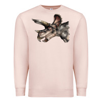 Pale Pink Triceratops Horridus Face Premium Sweatshirt - LillyAllenDesigns