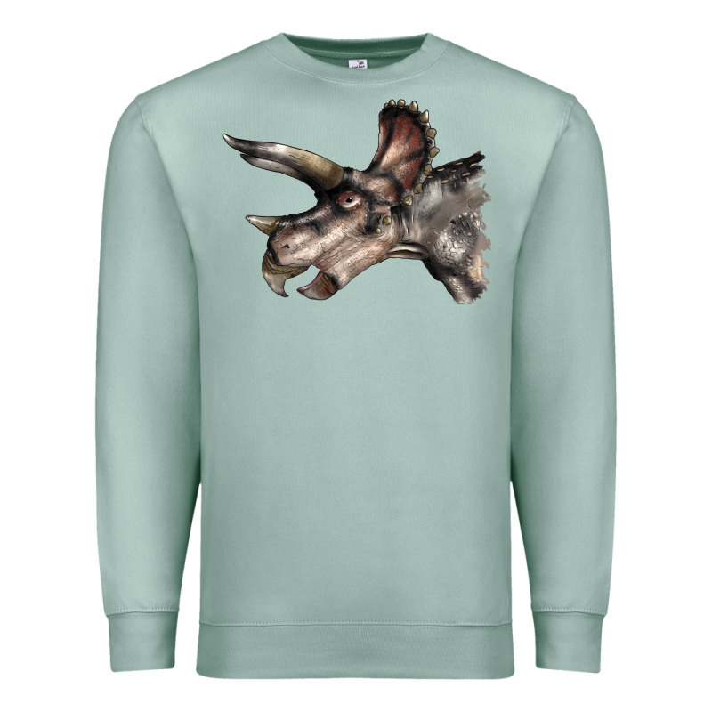 Triceratops Horridus Face Premium Sweatshirt by LillyAllenDesigns | Teevron