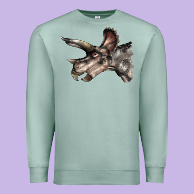 Triceratops Horridus Face Premium Sweatshirt Designed By Lillyallendesigns