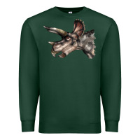 Sports Green Triceratops Horridus Face Premium Sweatshirt - LillyAllenDesigns