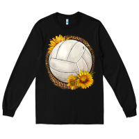 Black western volleyball with sunflower Long Sleeve Tee - HRA Design Shop