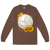 Chestnut western volleyball with sunflower Long Sleeve Tee - HRA Design Shop