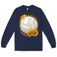 Navy western volleyball with sunflower Long Sleeve Tee - HRA Design Shop