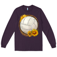 Plum western volleyball with sunflower Long Sleeve Tee - HRA Design Shop