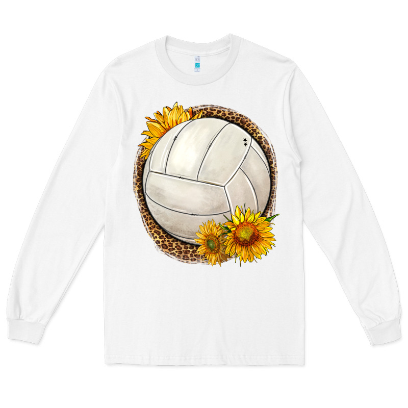 Western Volleyball With Sunflower Long Sleeve Tee by HRA Design Shop | Teevron