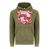 Vintage Olive valentines day positive affirmations Vintage Hoodie - MaliasSmallBusiness