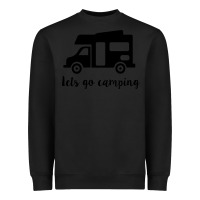 Black lets go camping Heavyweight Sweatshirt - Unal Design