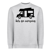 Heather Grey lets go camping Heavyweight Sweatshirt - Unal Design