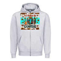 Heather Grey i’d rather be camping Zipper Hoodie - JahusDesignShop