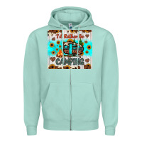 Seafoam i’d rather be camping Zipper Hoodie - JahusDesignShop