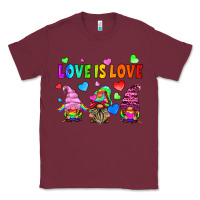Burgundy lgbtq love is love gnomes Classic Tee - HRA Design Shop