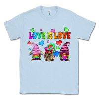 Dusty Blue lgbtq love is love gnomes Classic Tee - HRA Design Shop