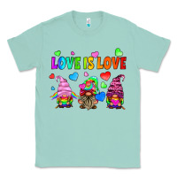 Seafoam lgbtq love is love gnomes Classic Tee - HRA Design Shop