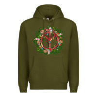 Army Green Christmas peace Premium Hoodie - MaliasSmallBusiness