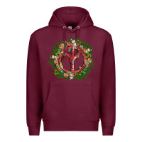 Burgundy Christmas peace Premium Hoodie - MaliasSmallBusiness