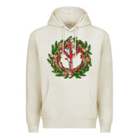 Oatmeal Heather Christmas peace Premium Hoodie - MaliasSmallBusiness