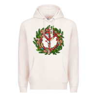 Pale Pink Christmas peace Premium Hoodie - MaliasSmallBusiness