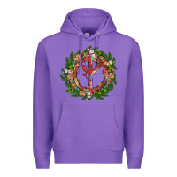 Purple Christmas peace Premium Hoodie - MaliasSmallBusiness