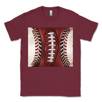 Burgundy american football and baseball Classic Tee - BarkalooDesign
