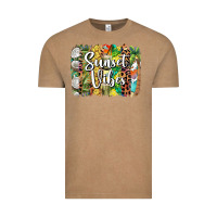 Vintage Coffee sunset vibes brush stroke Vintage Tee - BarkalooDesign