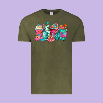 Mermaid Tail Coffee Cups Vintage Tee Designed By Zillion Design Studio