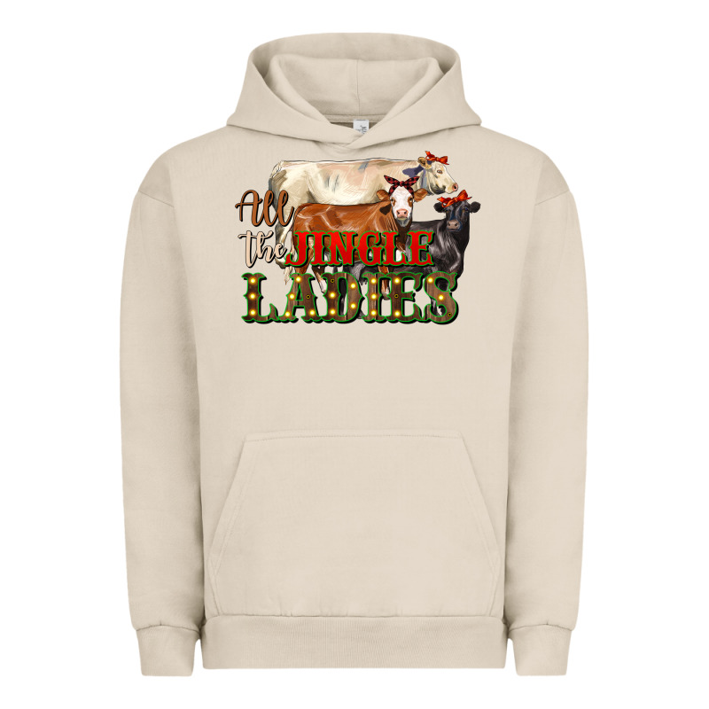 All The Jingle Ladies Christmas Cows Urban Hoodie by LillyAllenDesigns | Teevron