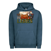 Pigment Midnight Navy all the jingle ladies christmas cows Urban Hoodie - LillyAllenDesigns