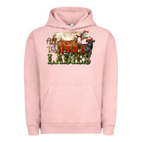 Pigment Salmon all the jingle ladies christmas cows Urban Hoodie - LillyAllenDesigns