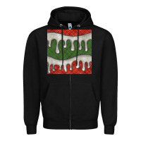 Black christmas plaid and white glitter snow seamless pattern Zipper Hoodie - BundleAndBundleShop