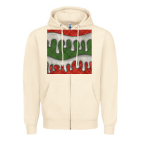 Sandshell christmas plaid and white glitter snow seamless pattern Zipper Hoodie - BundleAndBundleShop
