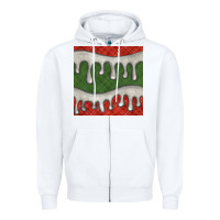 White christmas plaid and white glitter snow seamless pattern Zipper Hoodie - BundleAndBundleShop
