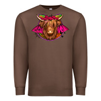 Chestnut halloween highland cow horseshoe Premium Sweatshirt - Jasminsmagicworld