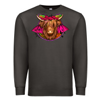 Smoke halloween highland cow horseshoe Premium Sweatshirt - Jasminsmagicworld